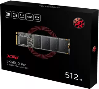 Disco sólido SSD interno XPG SX6000 Pro ASX6000PNP-512GT-C 512GB negro