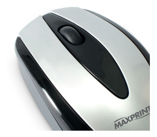 Mouse Usb Óptico 800dpi Preto E Prata 60816-4 - Maxprint