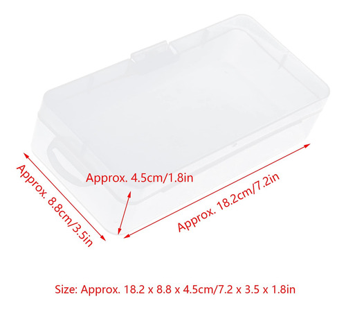 Caja De Almacenamiento Rectangular De Plástico Transparente