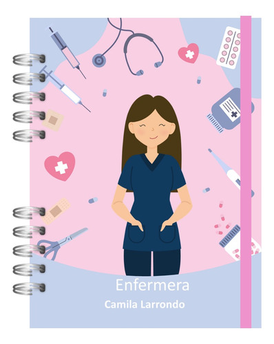 Agenda Enfermera 200 Páginas Profesiones Planner Papelería