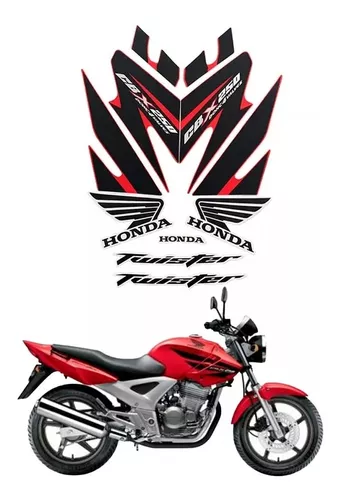 Kit Adesivos Moto Honda Twister Cbx 250 2008 Modelo Original