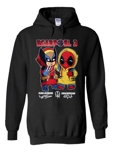 Buzo Canguro Estampado Deadpool Y Wolverine V1 Unisex