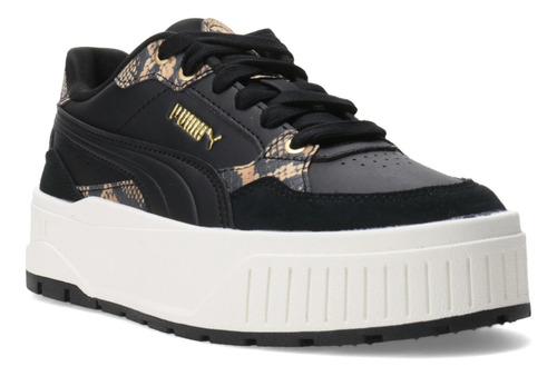 Zapatilla Puma Karmen Ii Idol Snake Chic 400395 02 Mujer Dorado Oscuro Geométrico 7 Us