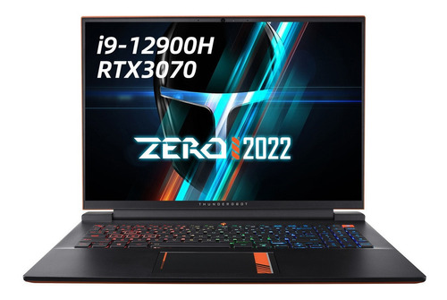Laptop  gamer  Thunderobot Gaming Zero naranja y negra 16", Intel Core i9 12900H  32GB de RAM 1GB SSD, NVIDIA RTX 3070 165 Hz 2560x1600px Windows 11 Pro