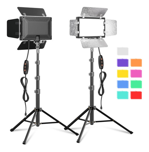 Luces Led Para Video Con Soporte De Trípode De 137 Cm