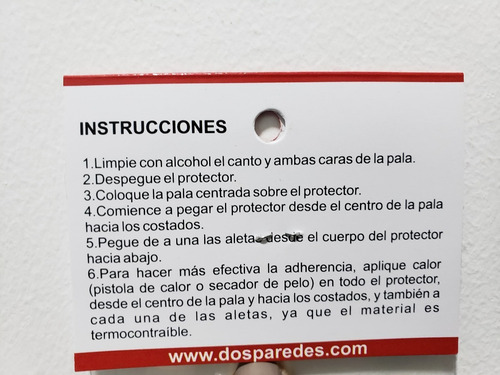 Imagen 2 de 8 de Protector Paleta Padel Muy Resistente Transparente - Olivos