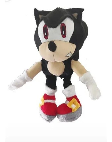 Pelúcia Boneco Ouriço Fofinho Coleção Tipo Turma Sonic Preto em