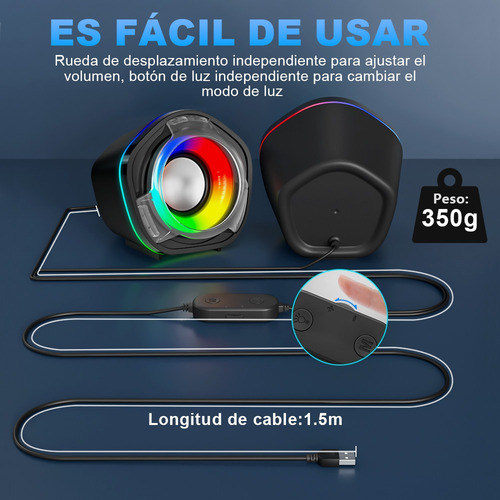 Bocinas Portable Multimedia Rgb Speaker Altavoz De Led