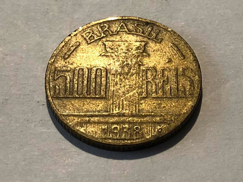 Moeda 500 Reis 1938 Regente Feijó - Leia A Descrição (Usado)