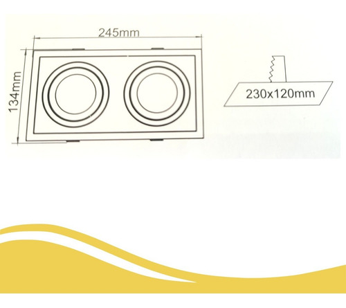 Luminária De Embutir Par20 Dupla Kit 21 Unidades