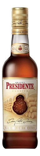 Paquete De 3 Brandy Presidente Clasico 500 Ml