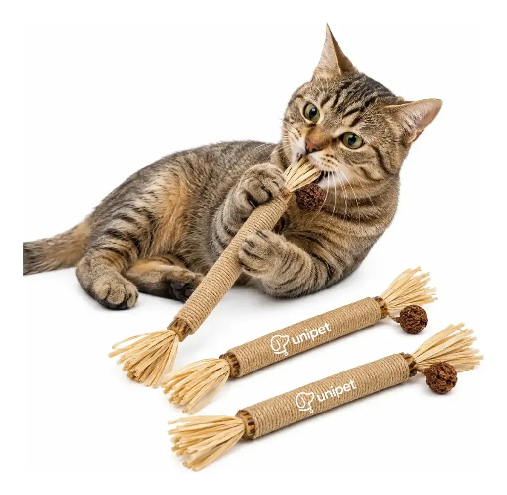 Palitos Matatabi Catnip Rascador Higiene Dental Gatos 3u Unipet