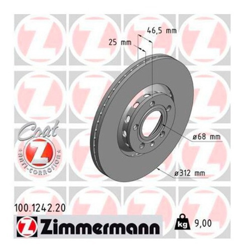 Par Disco De Freio Diant. Audi A4 2.0 Sedan 2004-2009 B7