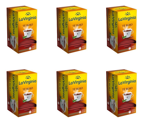 Té Rojo La Virginia X 20 Saquitos Pack 6 Cajas