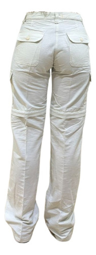 Pantalon Cargo Desmontable Dama Trekking - Gaucho Natural 42