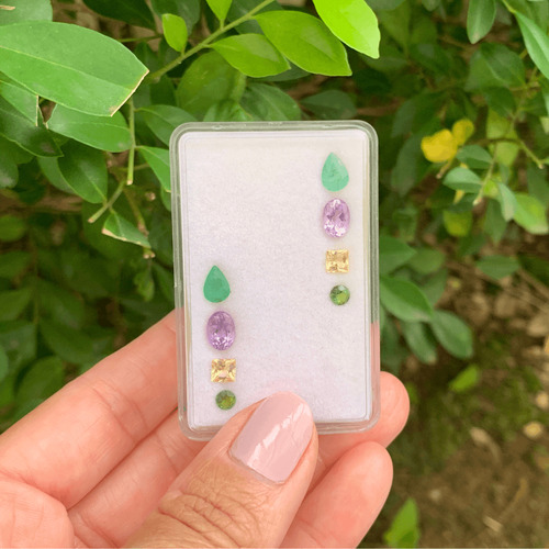 L0426| 3,94ct 8ø - Esmeralda + Ametista + Ene2ese Verde