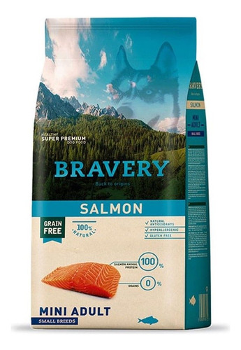 Bravery® Mini Adulto Razas Pequeñas Salmón 2kg