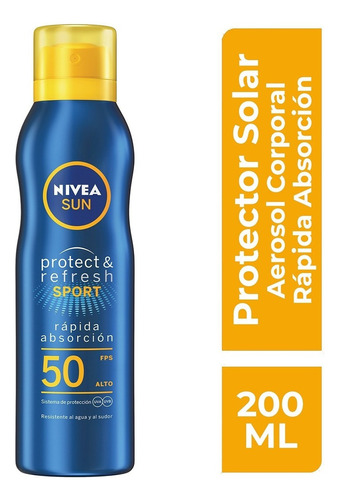 Nivea sun refresh spray protector solar corporal fps50 200ml