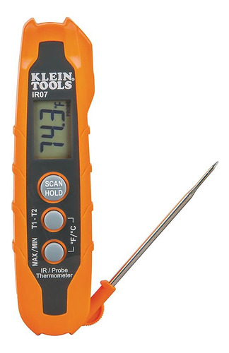 Klein Tools Ir07 Termómetro Digital Lcd De Doble Infrarrojo