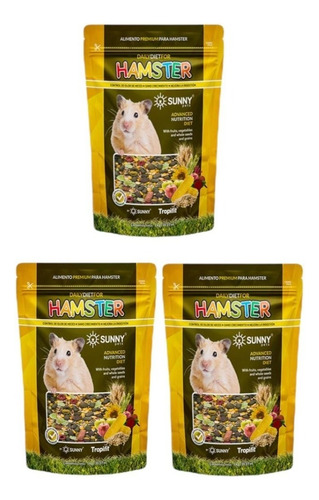 Alimento Premium Tropifit Hamsters Grano Semilla 500g 3 Pzas