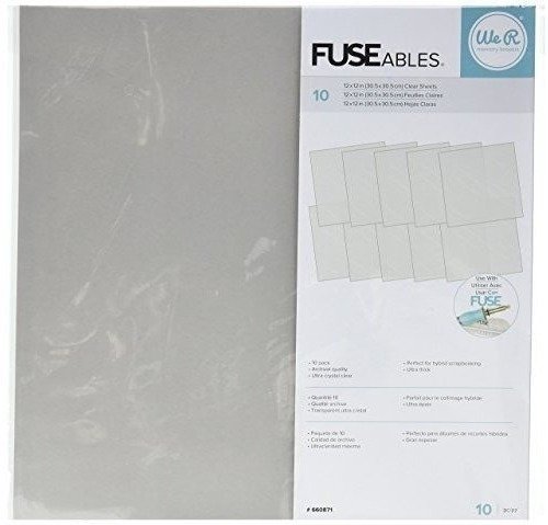 We R Memory Keepers 660871 10 Piezas Fuseables Clear Sheets