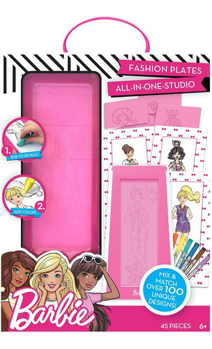 Barbie Fashion Plates, Todo En Un Estudio, Diseño De Activid