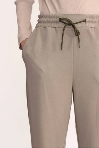 Pantalon Jogger Deportivo Mujer Con Cordon Fanny Yagmour Verde Claro Liso M