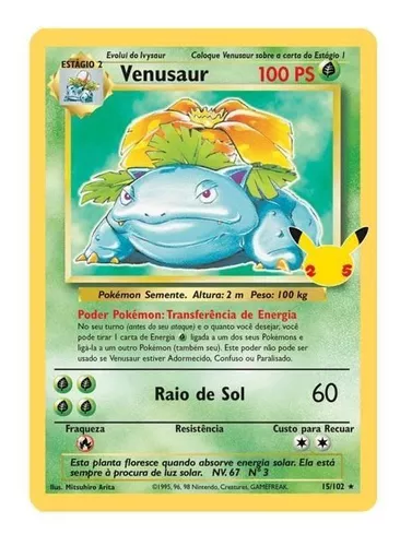 Venusaur Foil Celebrações Pokémon Carta Em Português15/102 - Ri Happy