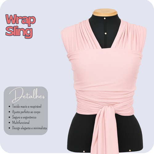 Wrap Sling Tradicional Para Bebê Carregador Ergonômico