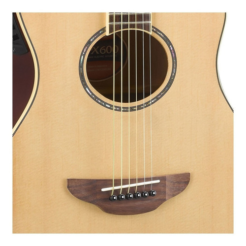 Violão eletroacústica Yamaha APX600 para destros natural pau-rosa brilhante