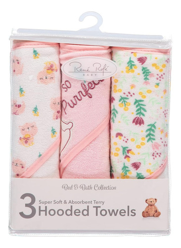 Rene Rofe Baby Toallas Con Capucha De La Colección Bed & Bat