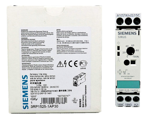 Siemens Led 24 Vdc/ac/200 3rp1525-1ap30 Time Delay Relay Bbt