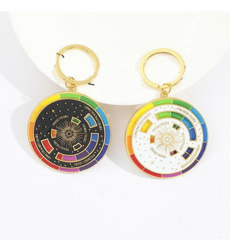 Llavero Colgante Con Forma De Rueda (bk), Accesorio Moderno