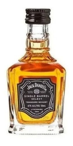 Whisky Jack Daniels Single Barrel Miniatura 50ml Vidrio.-