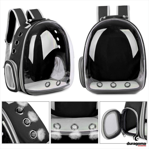 Imagen 4 de 9 de Mochila Bolso Mascotas Gato Perro Capsula 360 Transportadora