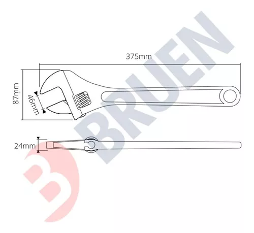 CHAVE INGLESA SPARTA 10 (250MM) CROMADA 1553055 PC 1