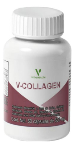 V Colágeno Vitamina C Ácido Fólico Piel Cabello Huesos Caps.