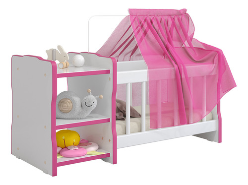 Berço Para Boneca Cristal Brinquedo Infantil Criança Bebê