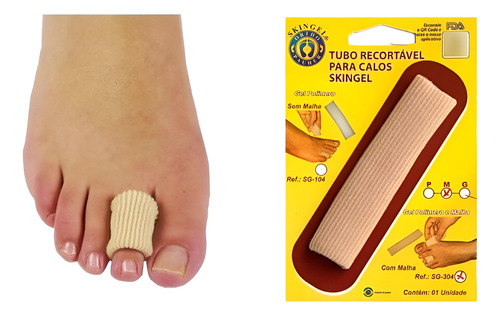 Protetor De Calos Tubo Recortável Skingel Com Malha