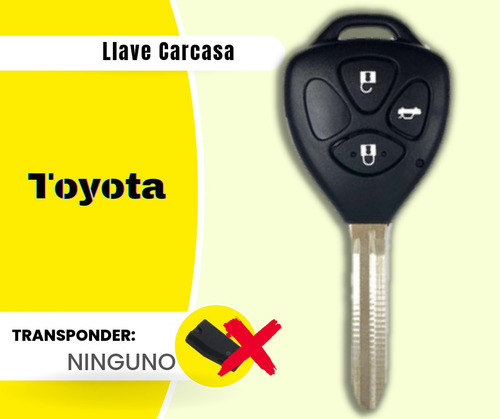 Llave Carcasa Toyota Corolla Ns