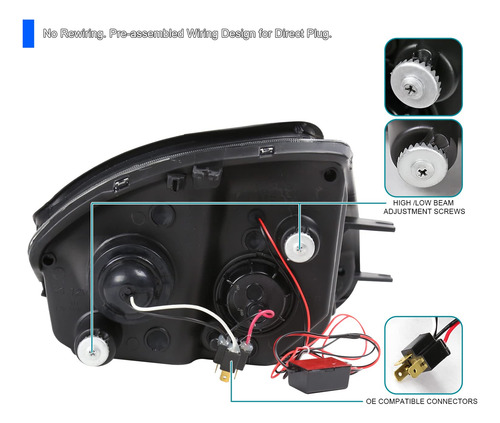 Halo De Luz Doble Para Faros Delanteros Mitsubishi Eclipse J