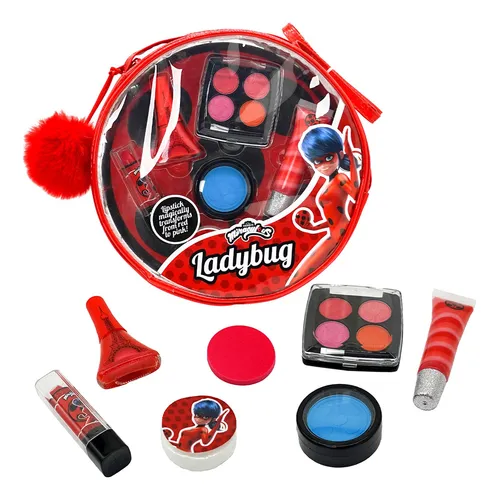Miraculous Ladybug, Set De Maquillaje Para Niños 10 En 1 Con