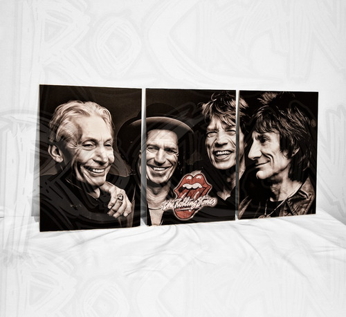 Rolling Stones Cuadro Tríptico