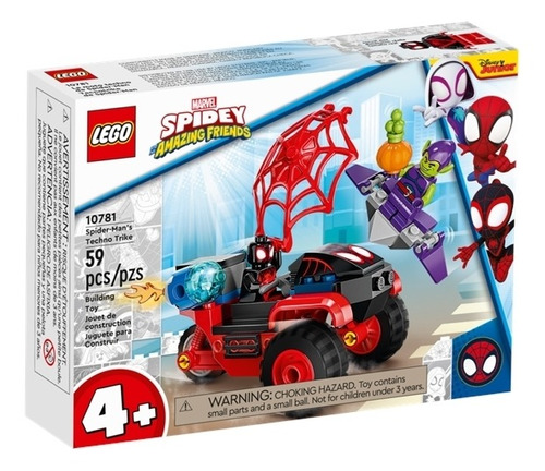 Bloque Lego Super Heroes Tecnotrike De Spider- Man 59 Pzas.