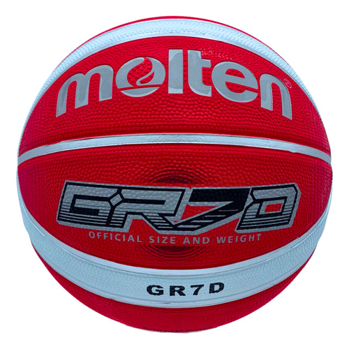 Balón De Basquetbol Molten Bgrx7d #7 Hule Deep Channel Color Rojo