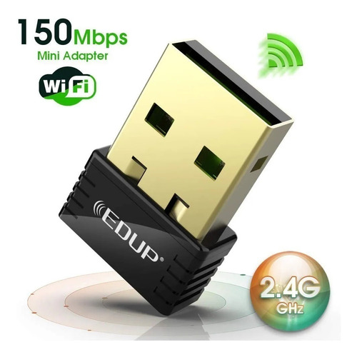 Imagen 3 de 4 de Antena Wifi Usb Adaptador Mini Red 150mbps Laptop Pc