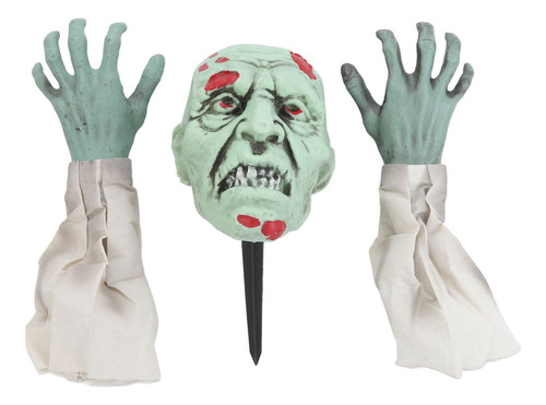 Zombie Face Arm Stakes, Vívidas Y Realistas, Estacas Verdes