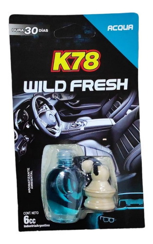 Aromatizante Difusor Perfume K78 Wild Fresh Auto Colgante Color Acqua Fragancia Acqua