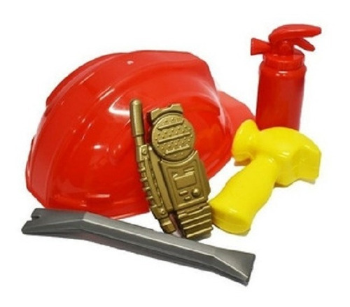 Kit Bombero Con Casco Irv Toys Oficio Fuego Juego Infantil 