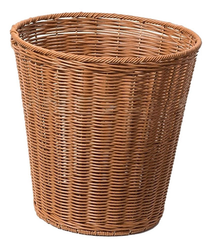 Lixeira De Vime Cesta De Lixo Tecida Organizando Suporte De.